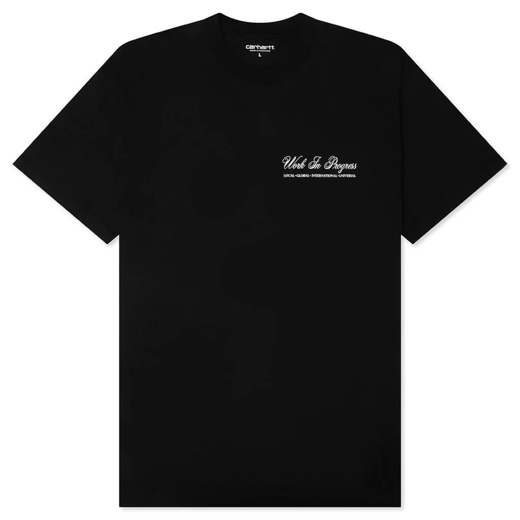 S S Cloud Heart T Shirt Black