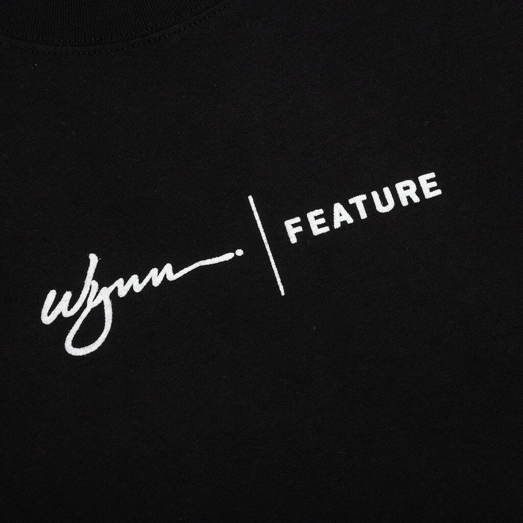 Feature x Wynn Logo Lock Up Tee Black