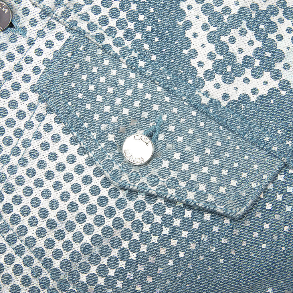 Pearlescent Monogram Denim Jacket Pearlescent