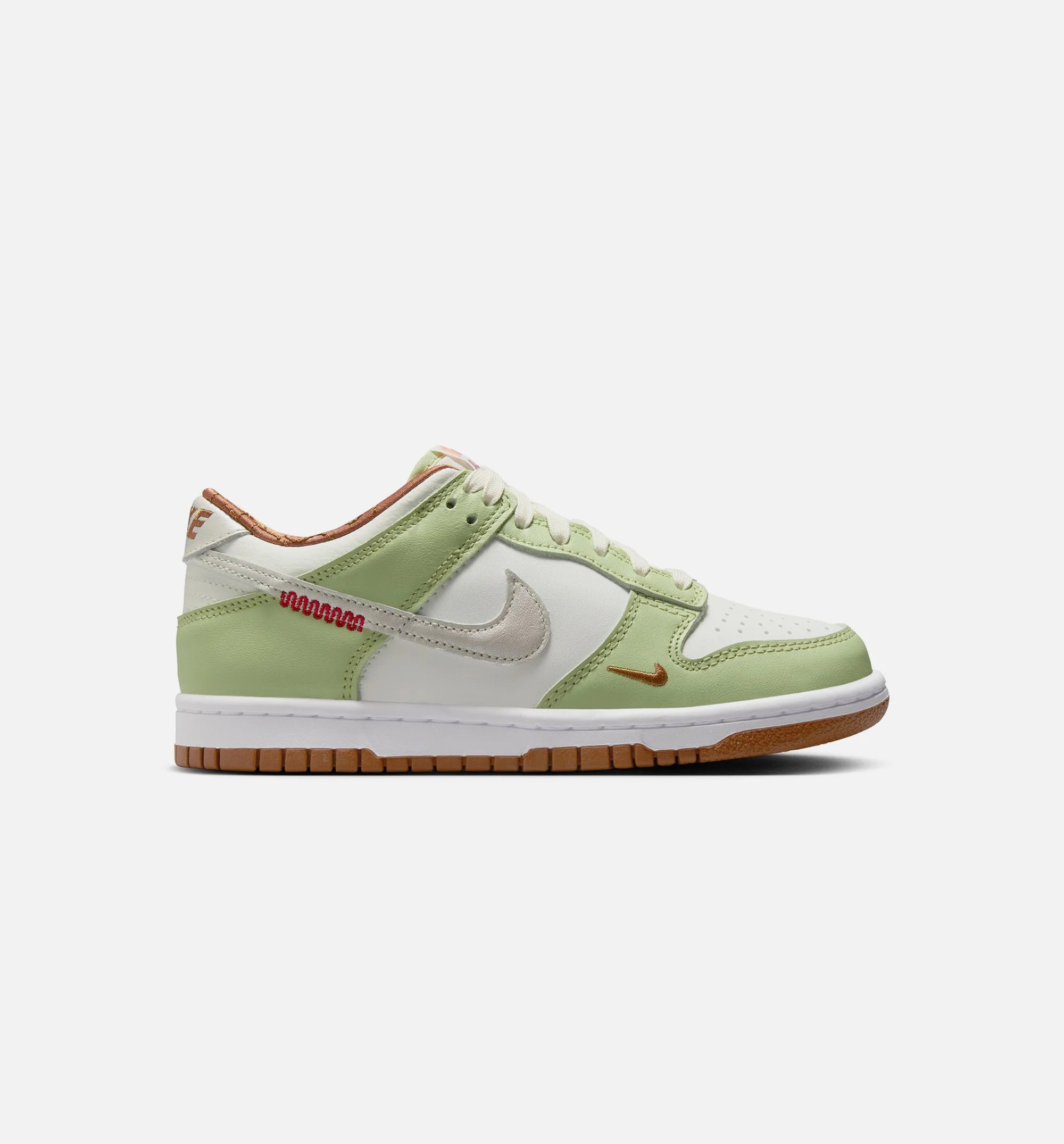 Dunk Low Grade School Lifestyle Shoe Sail Light Bone White Olive Aura