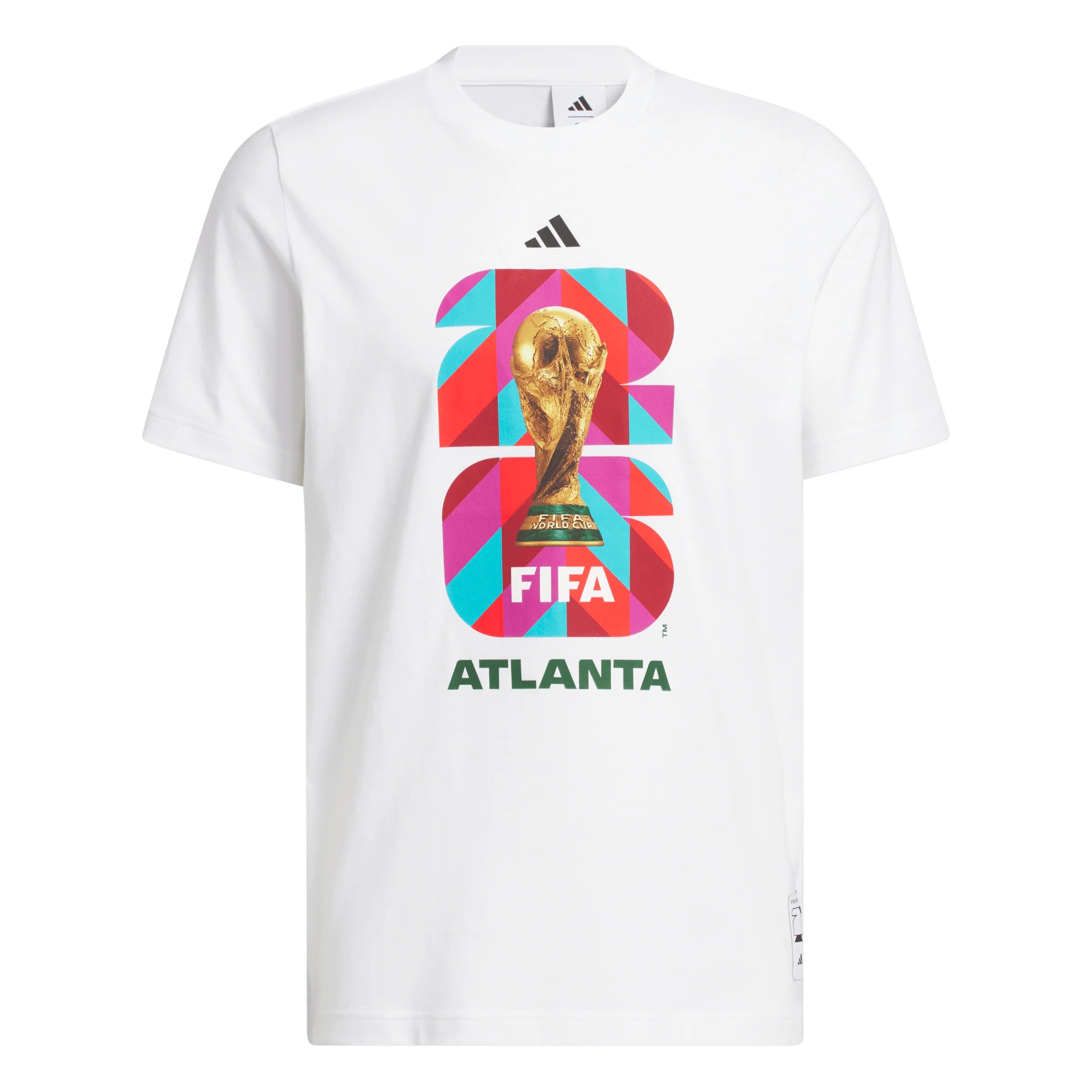 adidas FIFA World Cup 26 Host City Atlanta Graphic Mens Soccer T Shirt White