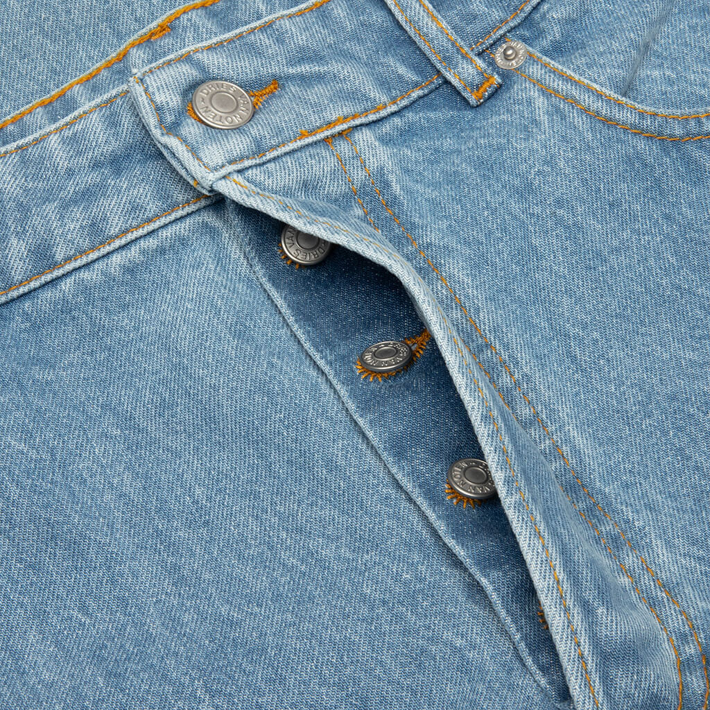 Peyter Washed Denim MW Pants Light Blue