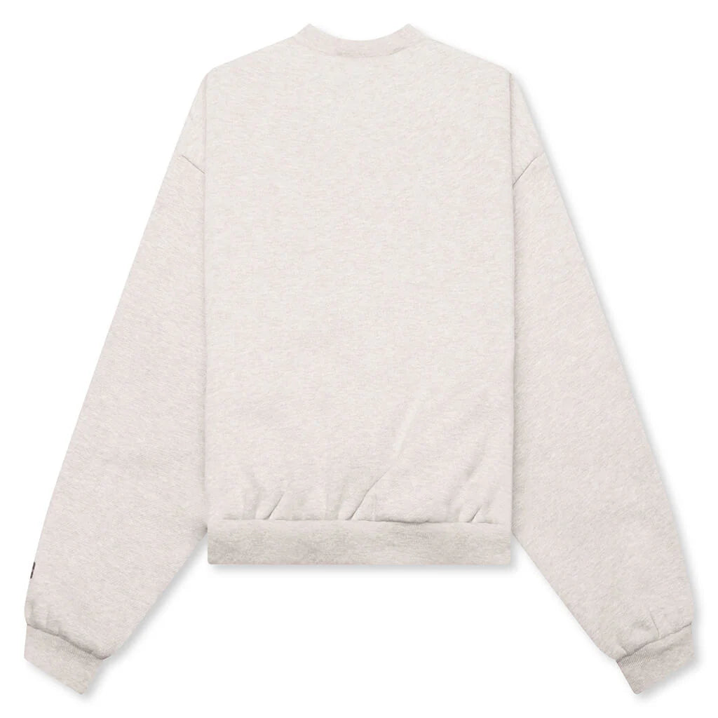 Kids Fleece Crewneck Heather Stone