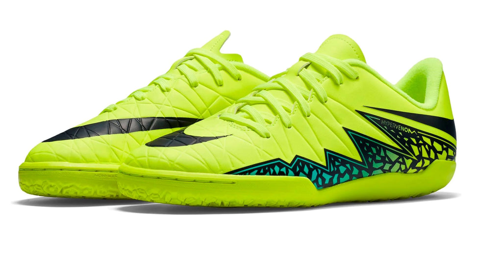 Nike JR HyperVenom Phelon II IC Indoor Shoes Volt Black Hyper Turquoise