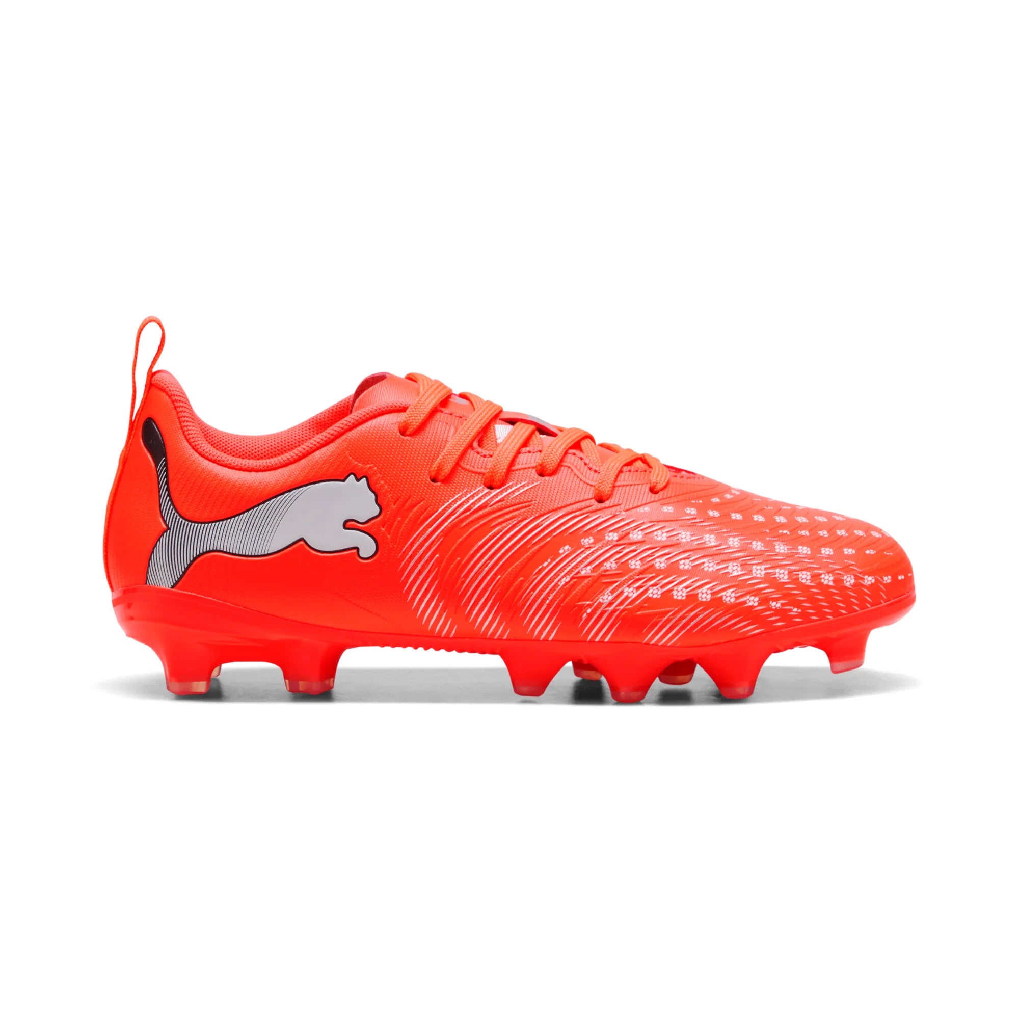 PUMA Future 9 Play FG AG Firm Multi Ground Youth Soccer Cleats Red White Black