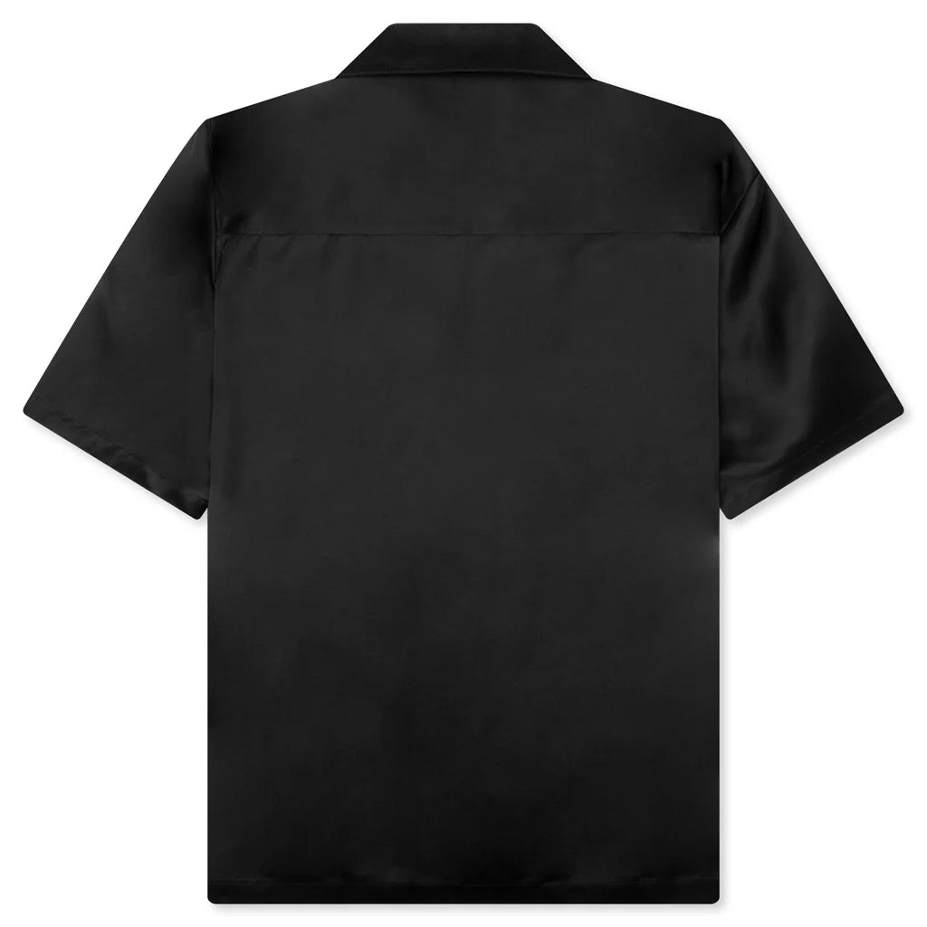 Viscose and Silk Twill Shirt Black