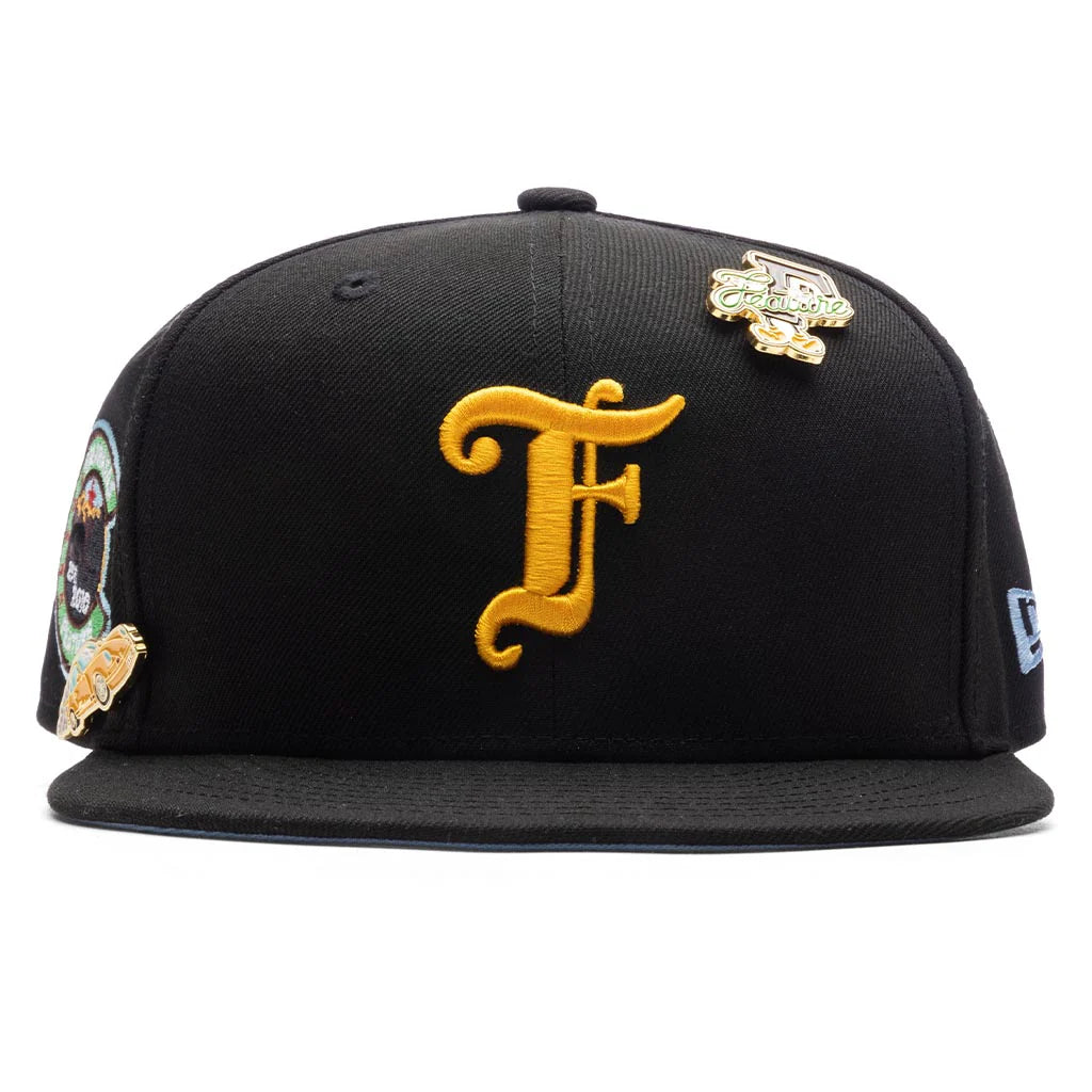 Feature x New Era Old English Calabasas Snapback Black Sky
