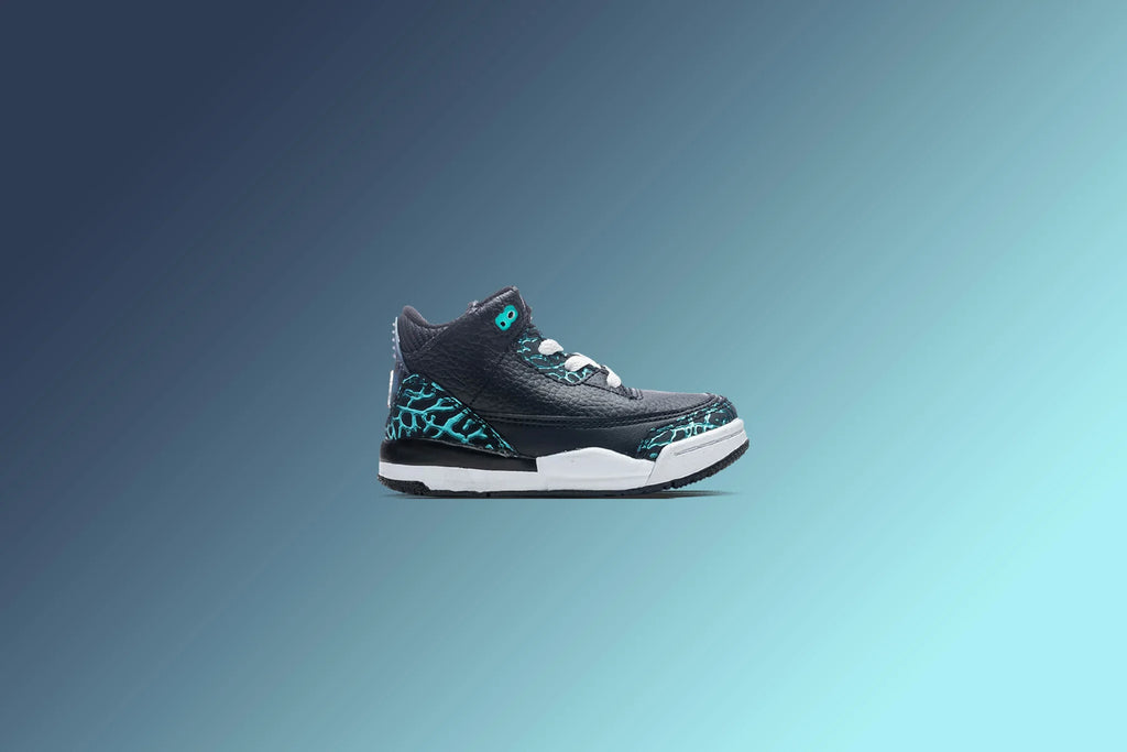 Air Jordan 3 Retro TD Moto Black Siren Red Hyper Jade