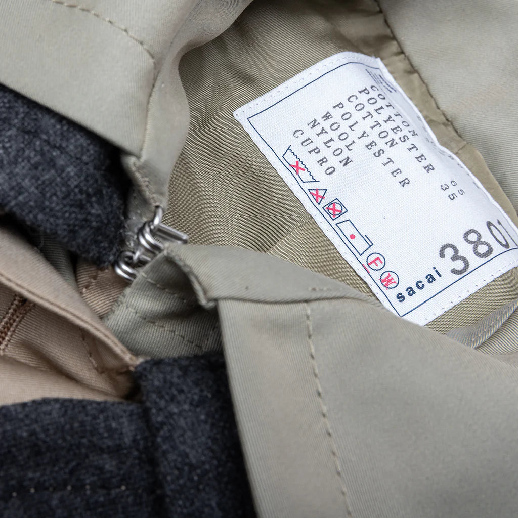 Cotton Gabardine Coat Khaki Beige