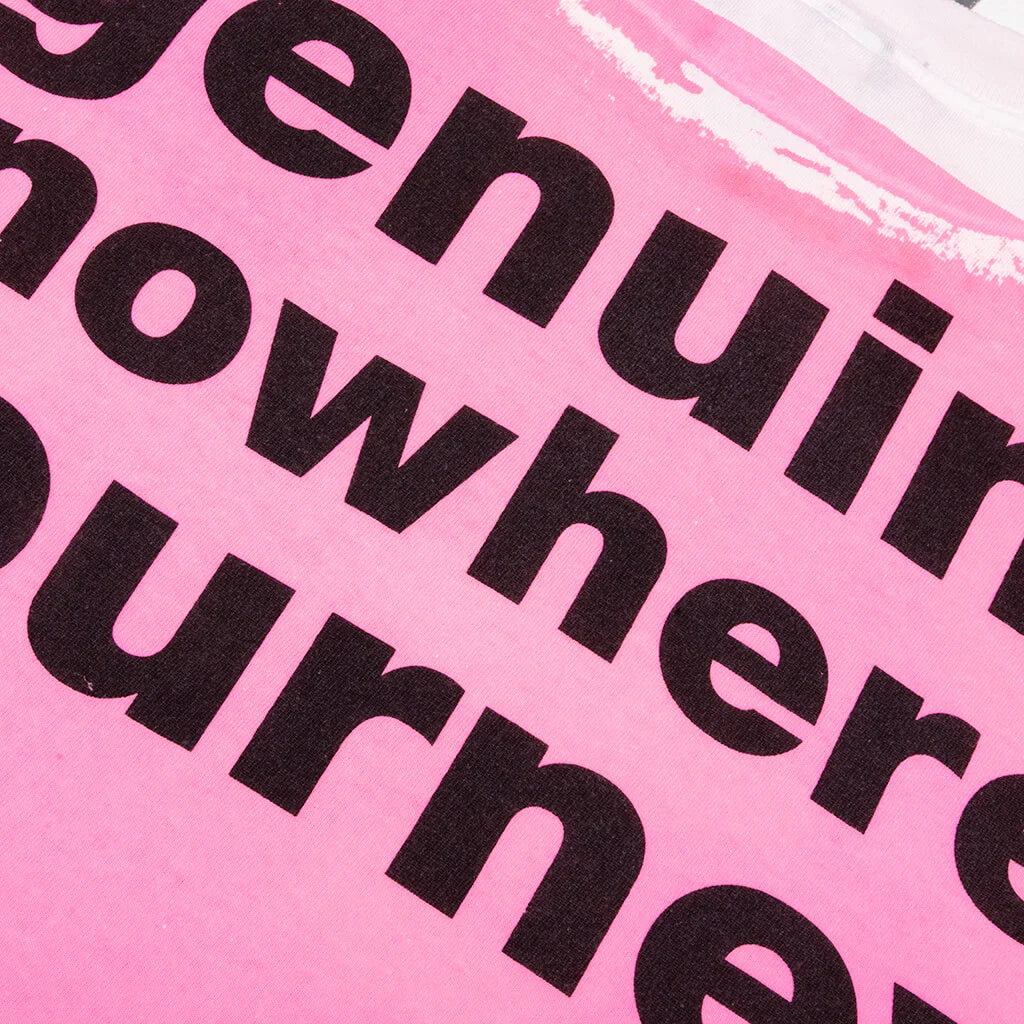 Saint M6 x Bape Handprint Genuine Nowhere Journey S S Tee White Pink