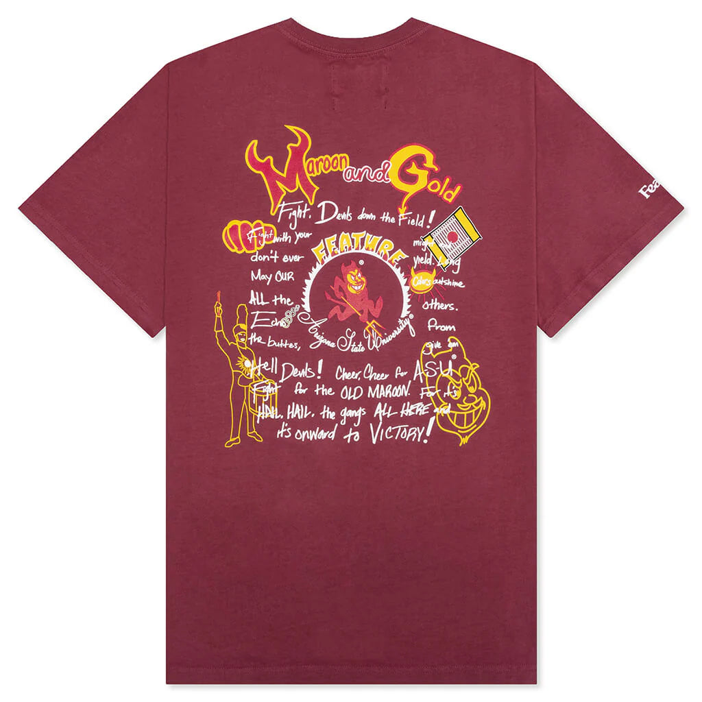 Feature x ASU Fight Song Tee Maroon