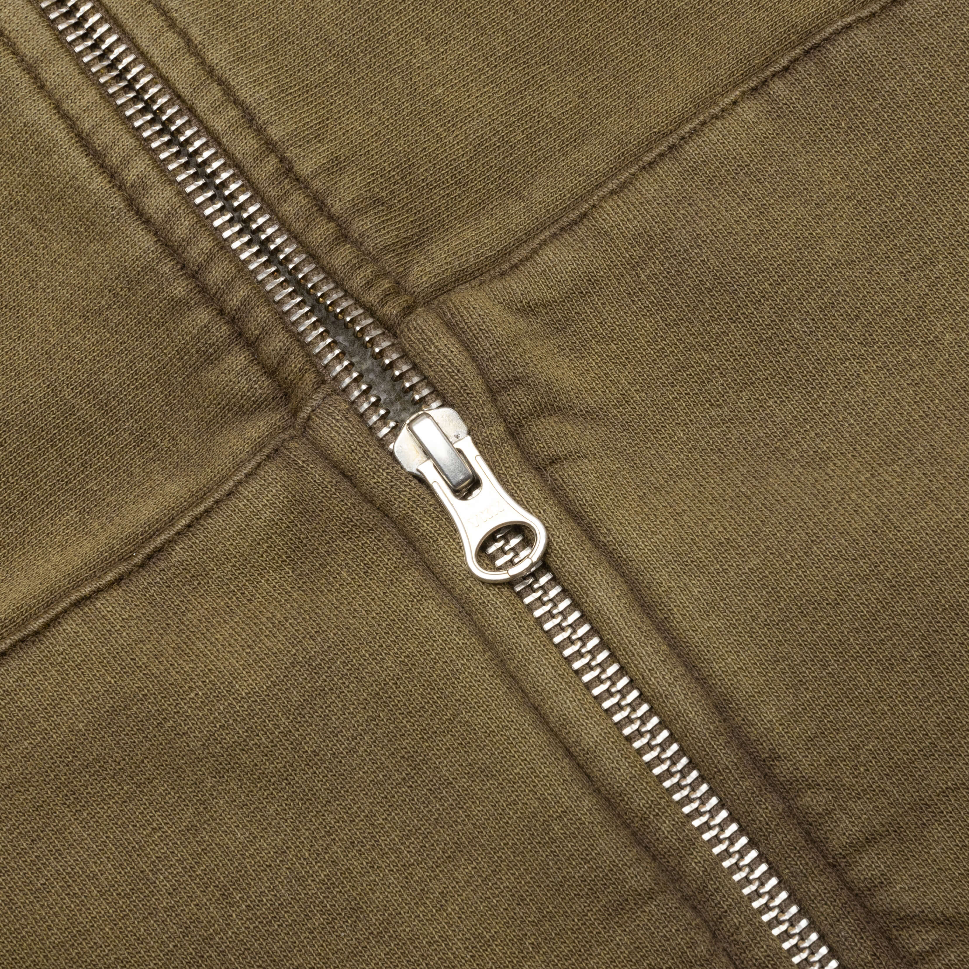 Faded Graphic Zip Hoodie Olive