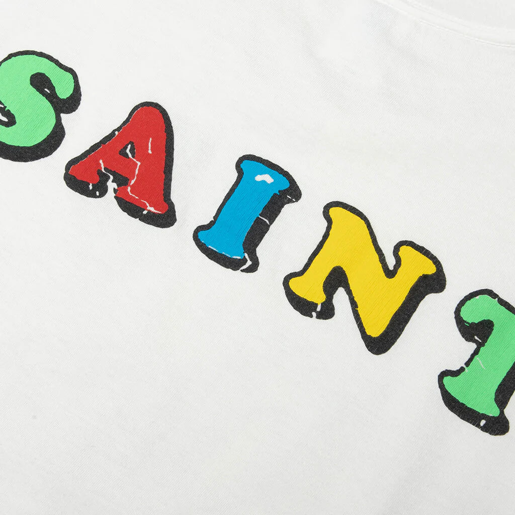 Saint M6 x Jamie Reid Destroy S S T Shirt White