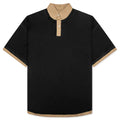 Layered Polo Shirt Black Camel