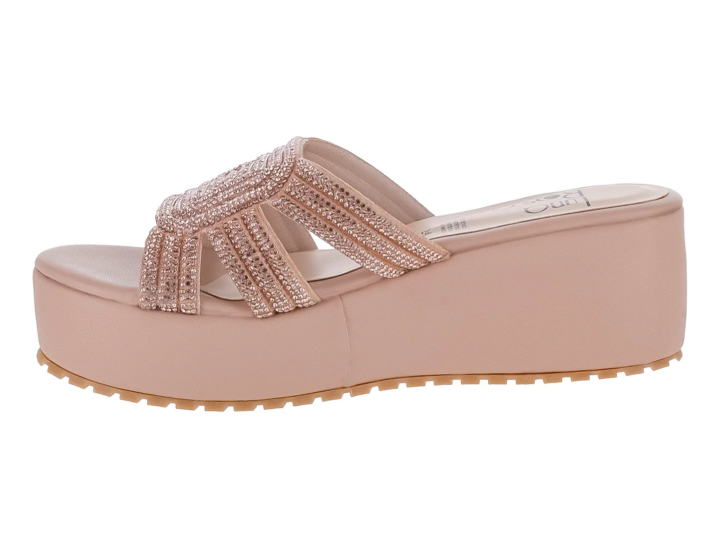 Sandalias de Plataforma Luna Rosa Oro Rosado para Mujer