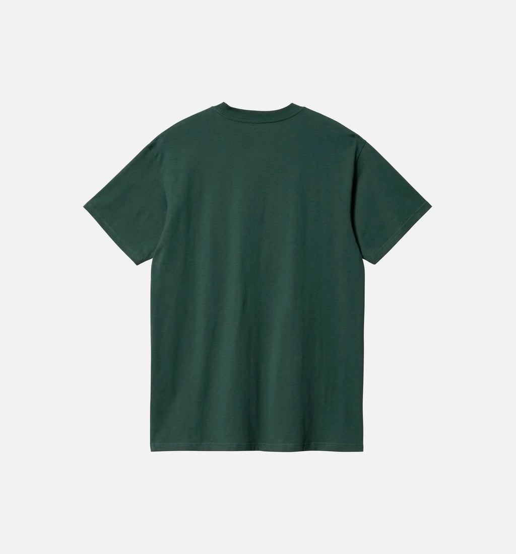 Loose Fit Heavyweight Mens Short Sleeve Shirt Green