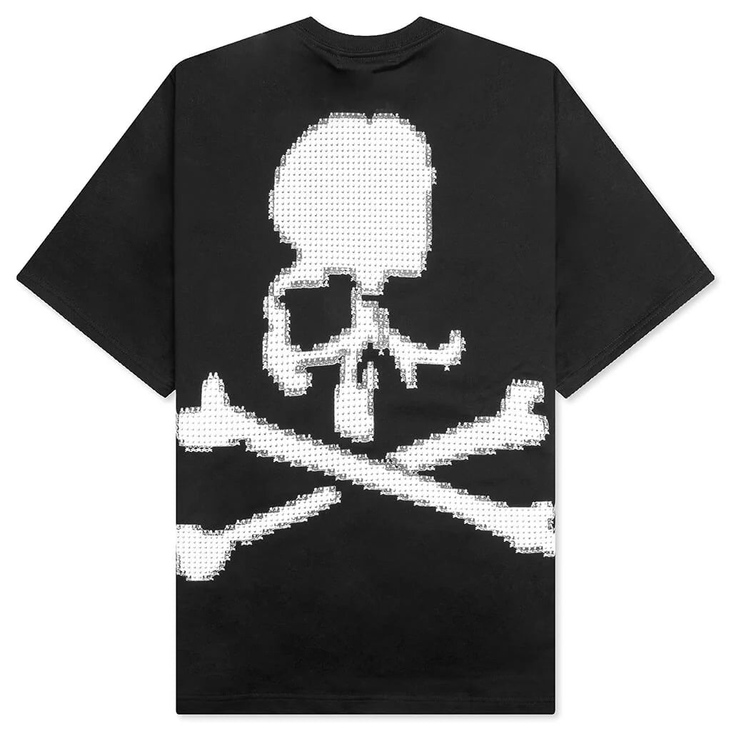Micro Skull Knit T Shirt Black