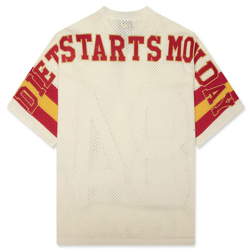 Knit Mesh Jersey Cream Red