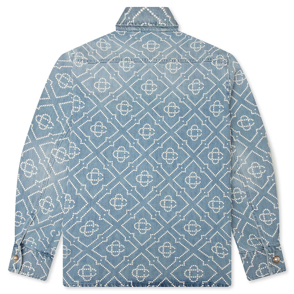 Pearl Monogram Denim Shirt Pearl