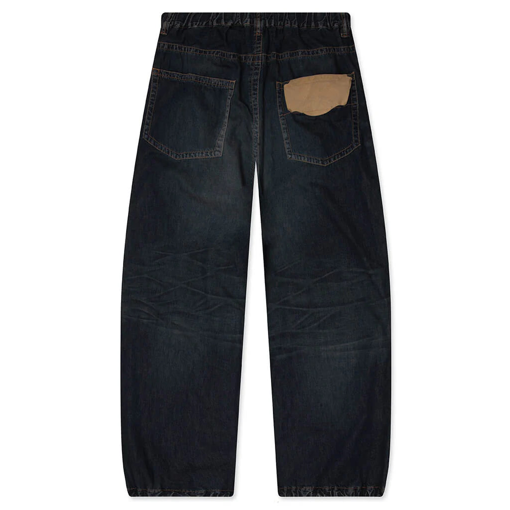 Light Denim Wide Pants Indigo