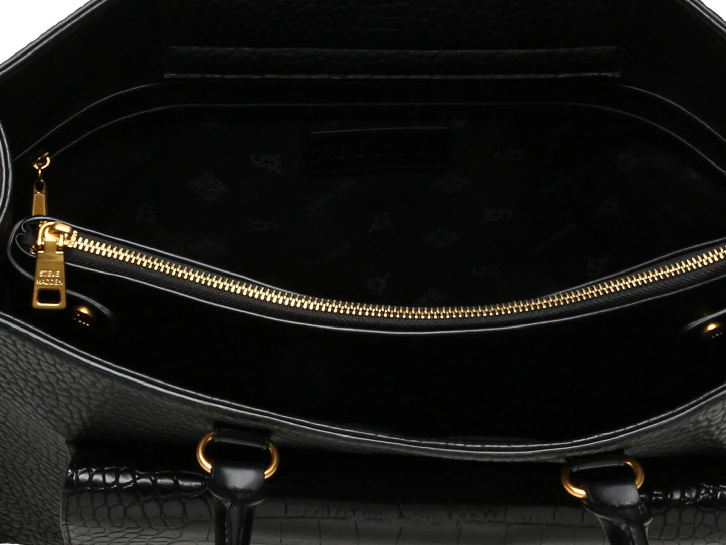 Bolso Steve Madden BMISA Negro y Dorado para Mujer
