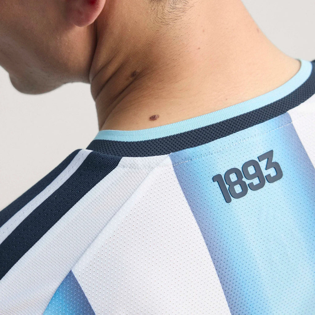 adidas Argentina Home Authentic Mens Soccer Jersey 26 White Blue