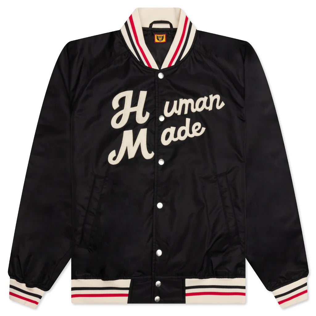 Nylon Stadium Jacket Black