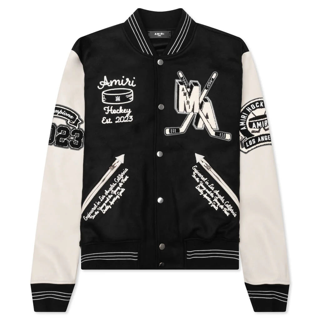 Hockey Varsity Bomber Black