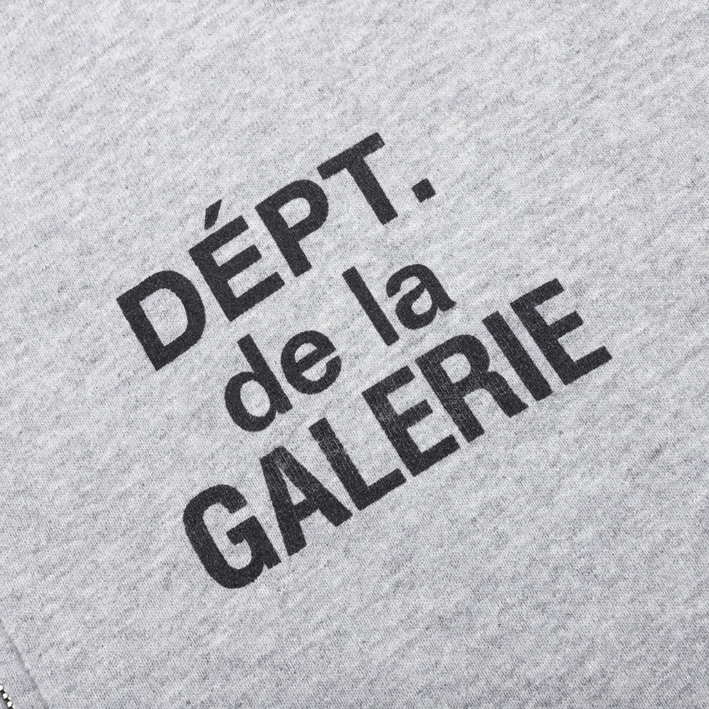 French Zip Hoodie Heather Grey