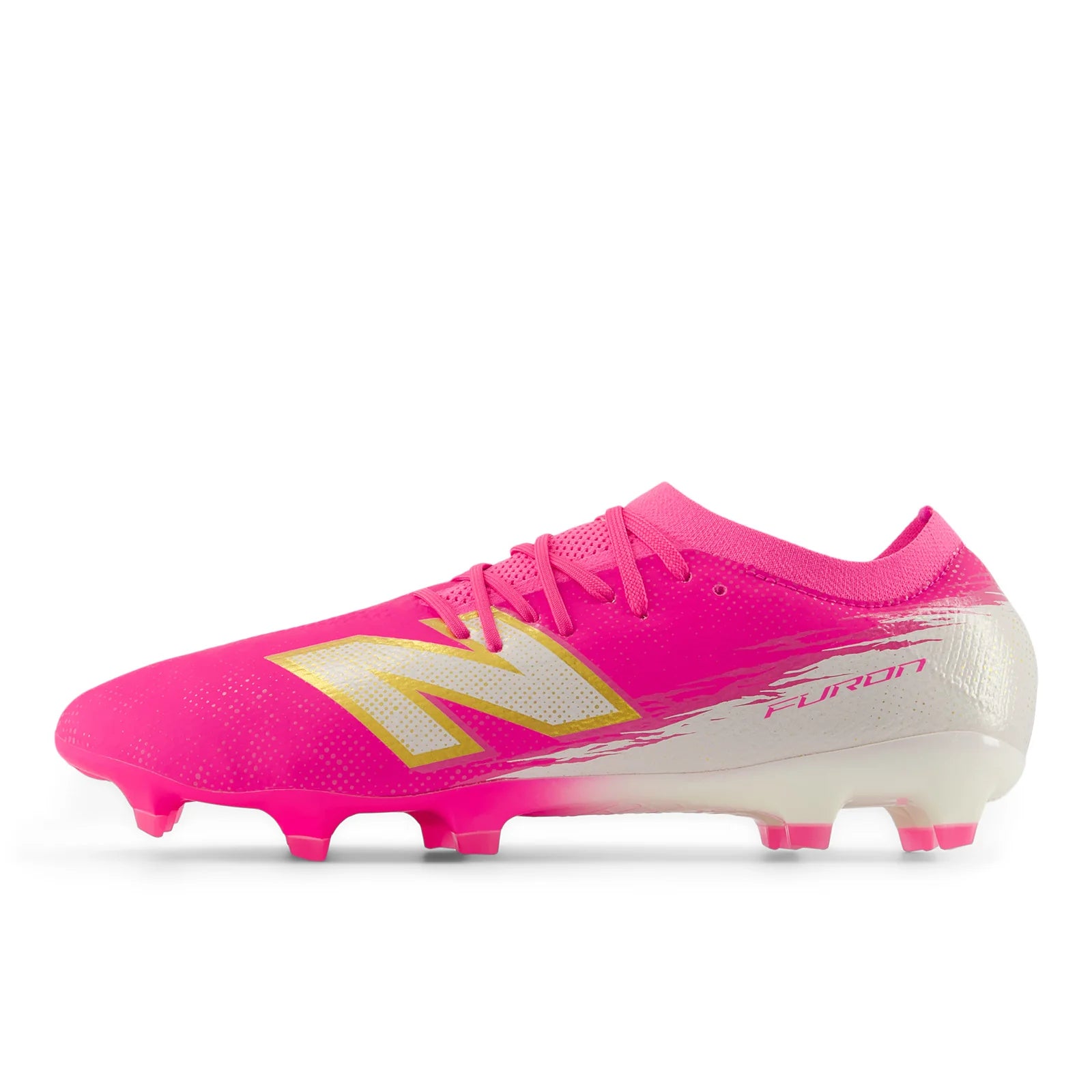 New Balance Furon Pro V8 FG Firm Ground Mens Soccer Cleats Pink Heat