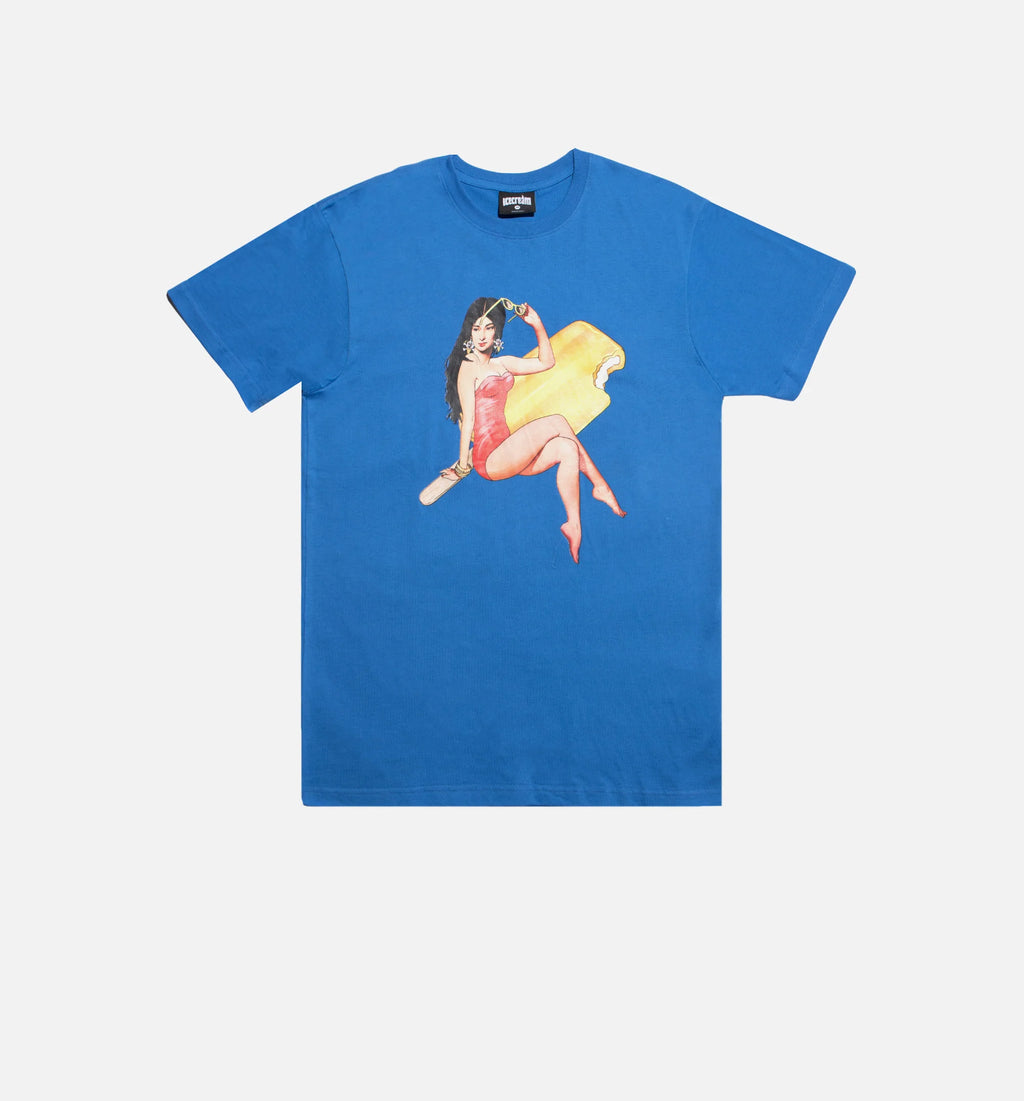 Pecan Short Sleeve Mens T Shirt Blue