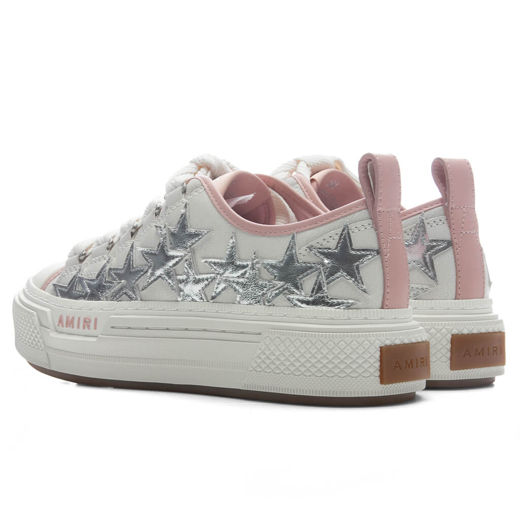 Womens Metallic Stars Court Low Pink