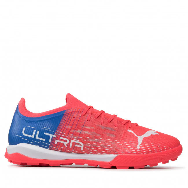 PUMA Ultra 33 TT Turf Soccer Cleats Orange Sublaze White Bluemazing