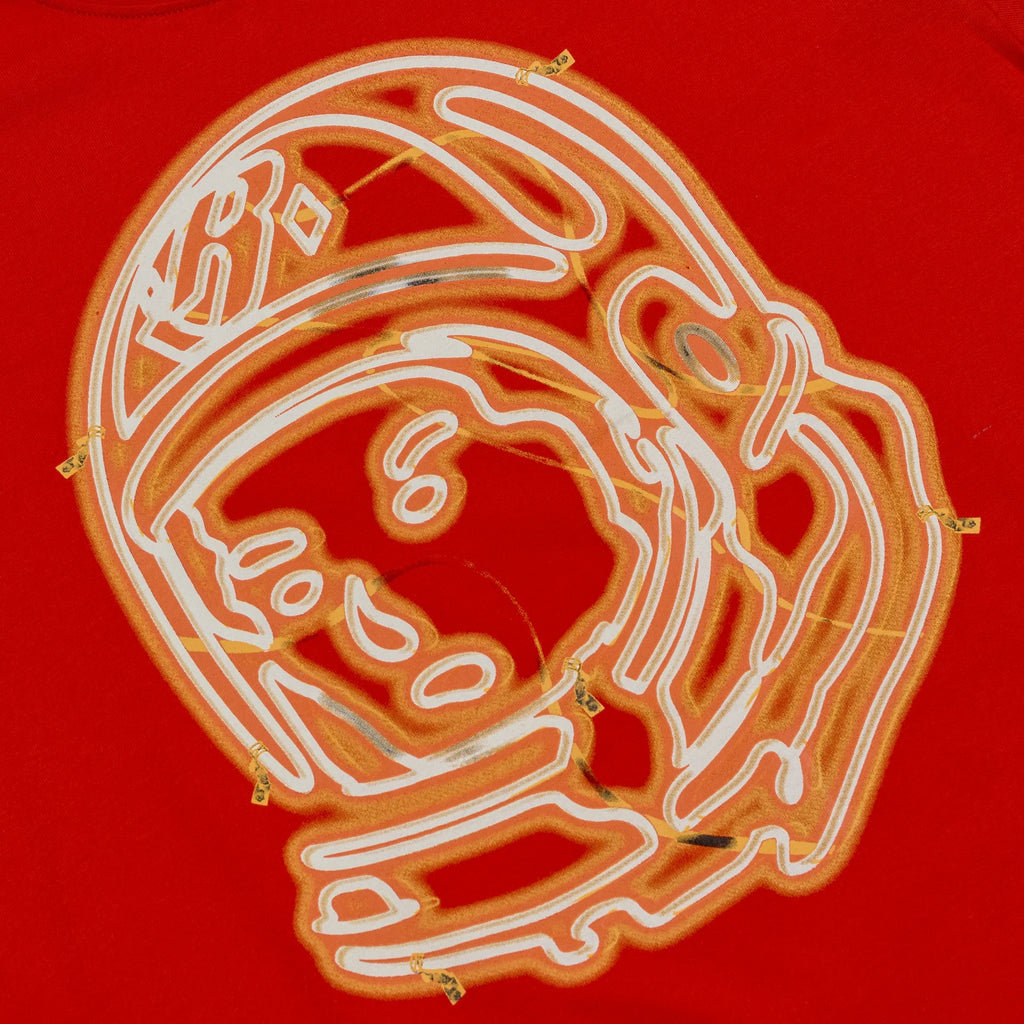 Helmet Lights Tee Mens Red