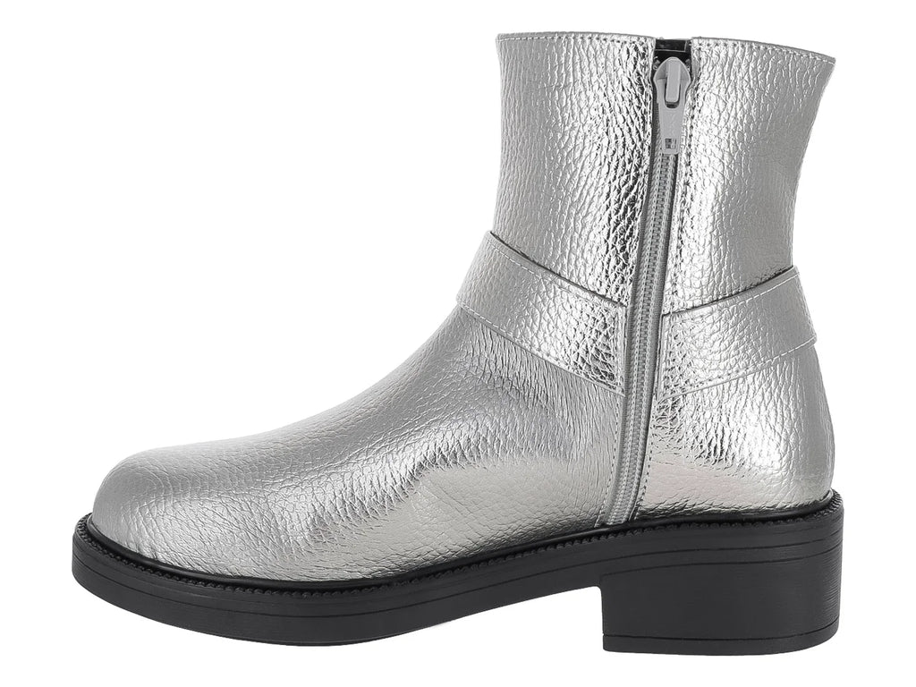 Botines Senties Plateados para Mujer