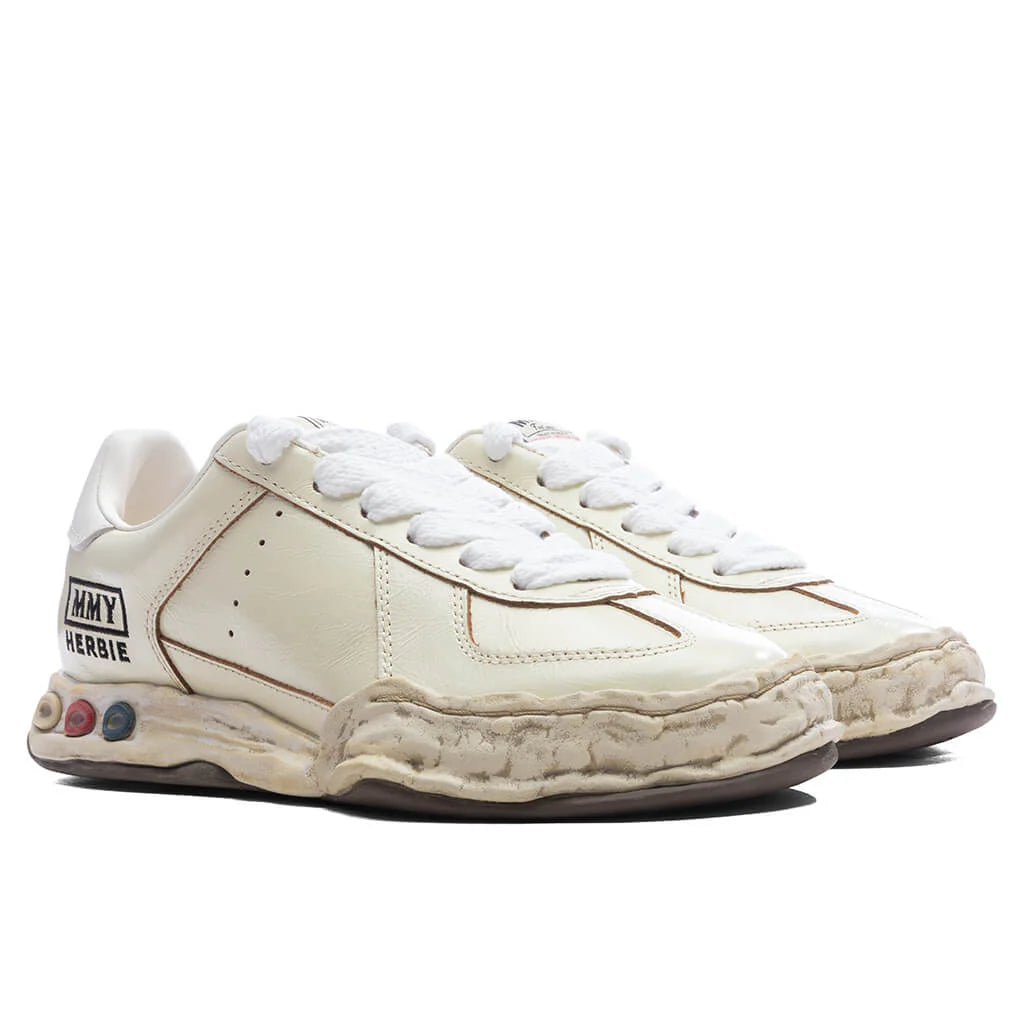 Herbie Low OG Sole Wrinkled Leather White