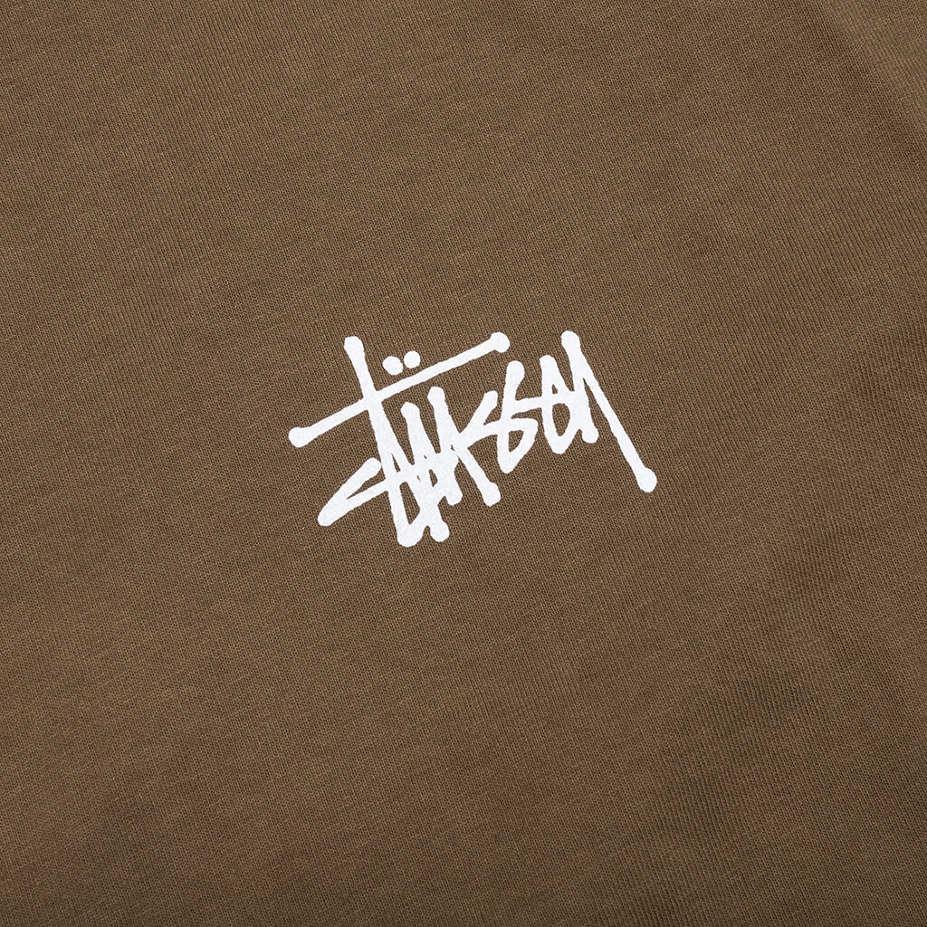 Basic Stussy Pig Dyed L S Tee Brown