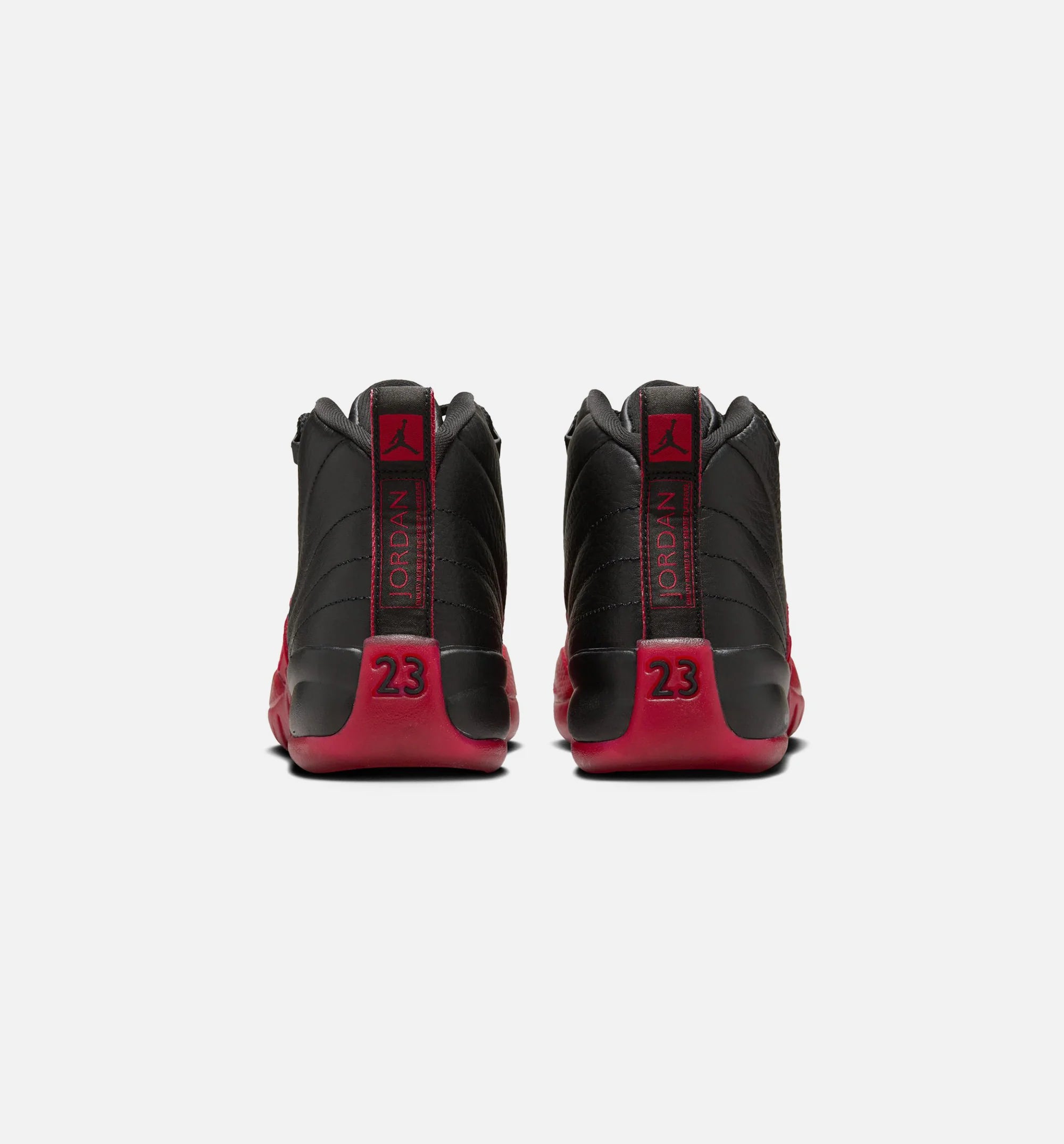 Air Jordan 12 Retro Flu Game Grade School Lifestyle Shoe Black Varsity Red