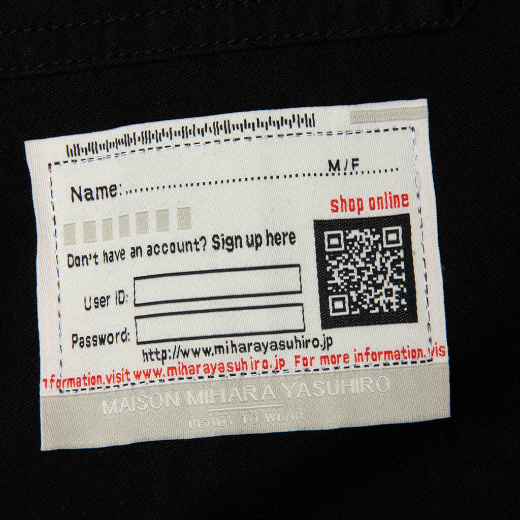Sweat Pants Combined Cargo Pants Black
