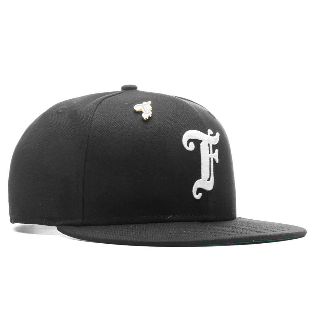 FEATURE x New Era Old English F Snapback Hat w Pin Black