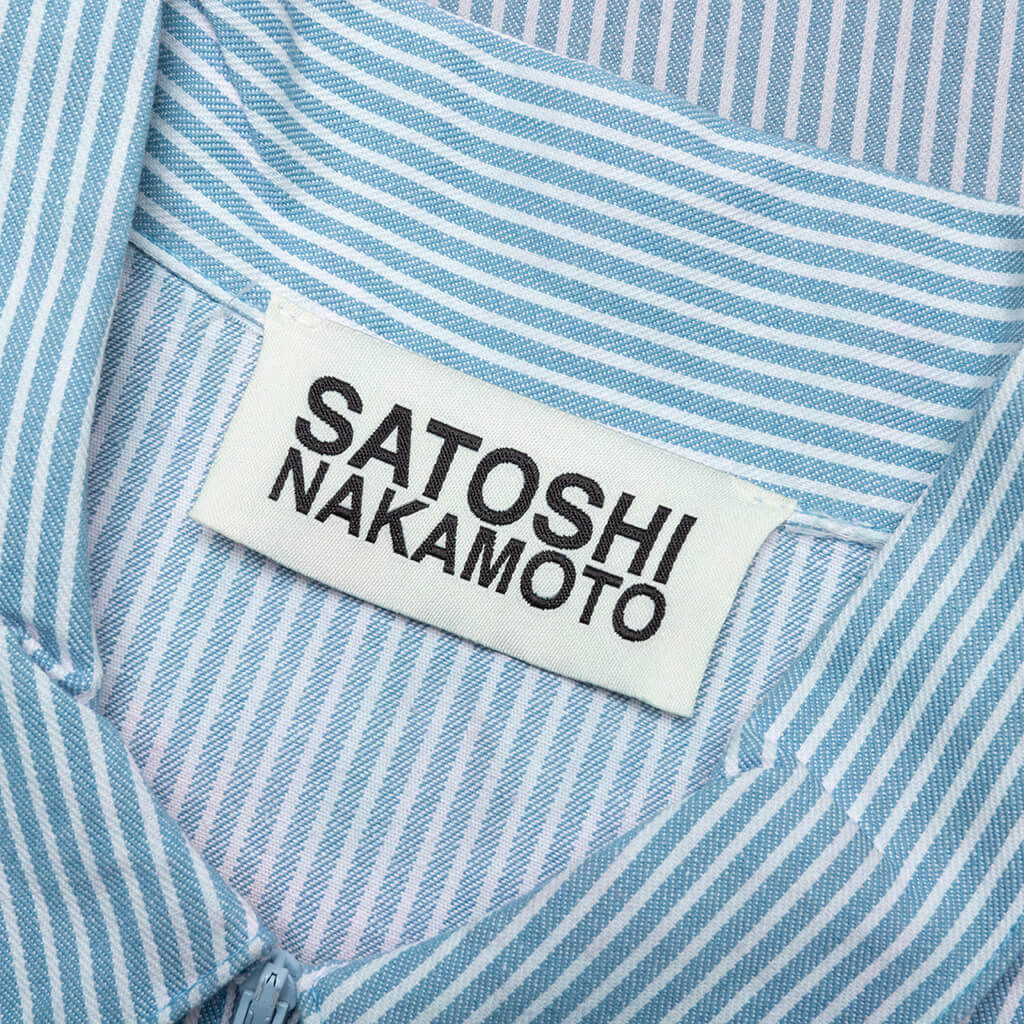 Racer Oversized Workshirt Blue Stripes