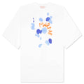 Organic Cotton T Shirt With Marni Dripping Print Lily White