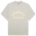 Kids Heavy Jersey Crewneck T Shirt Light Heather Grey