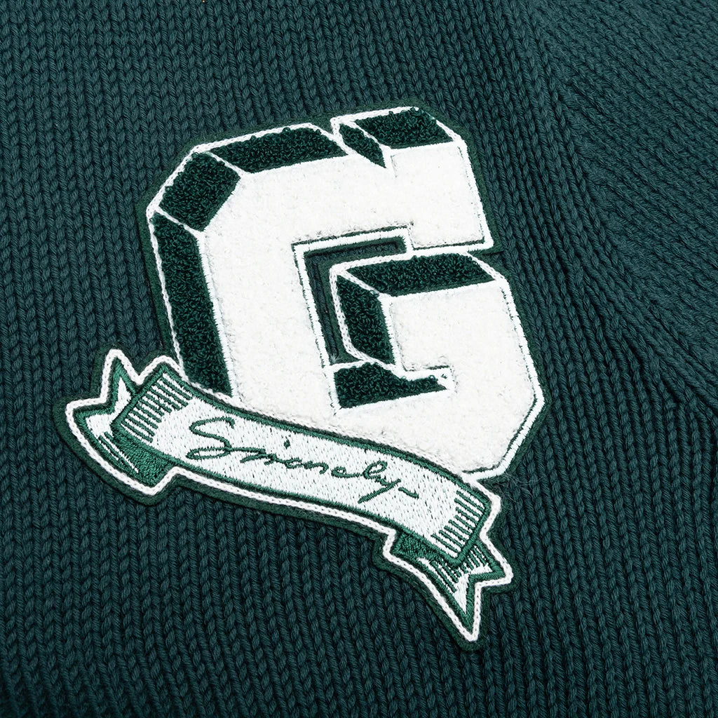 Cotton College Cardigan Fir Green