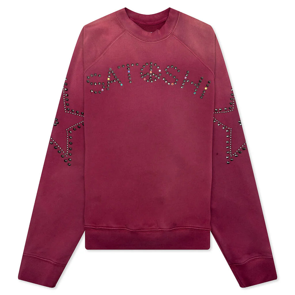 Star Studded Crewneck Burgundy