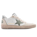 Womens Ball Star White Green Silver