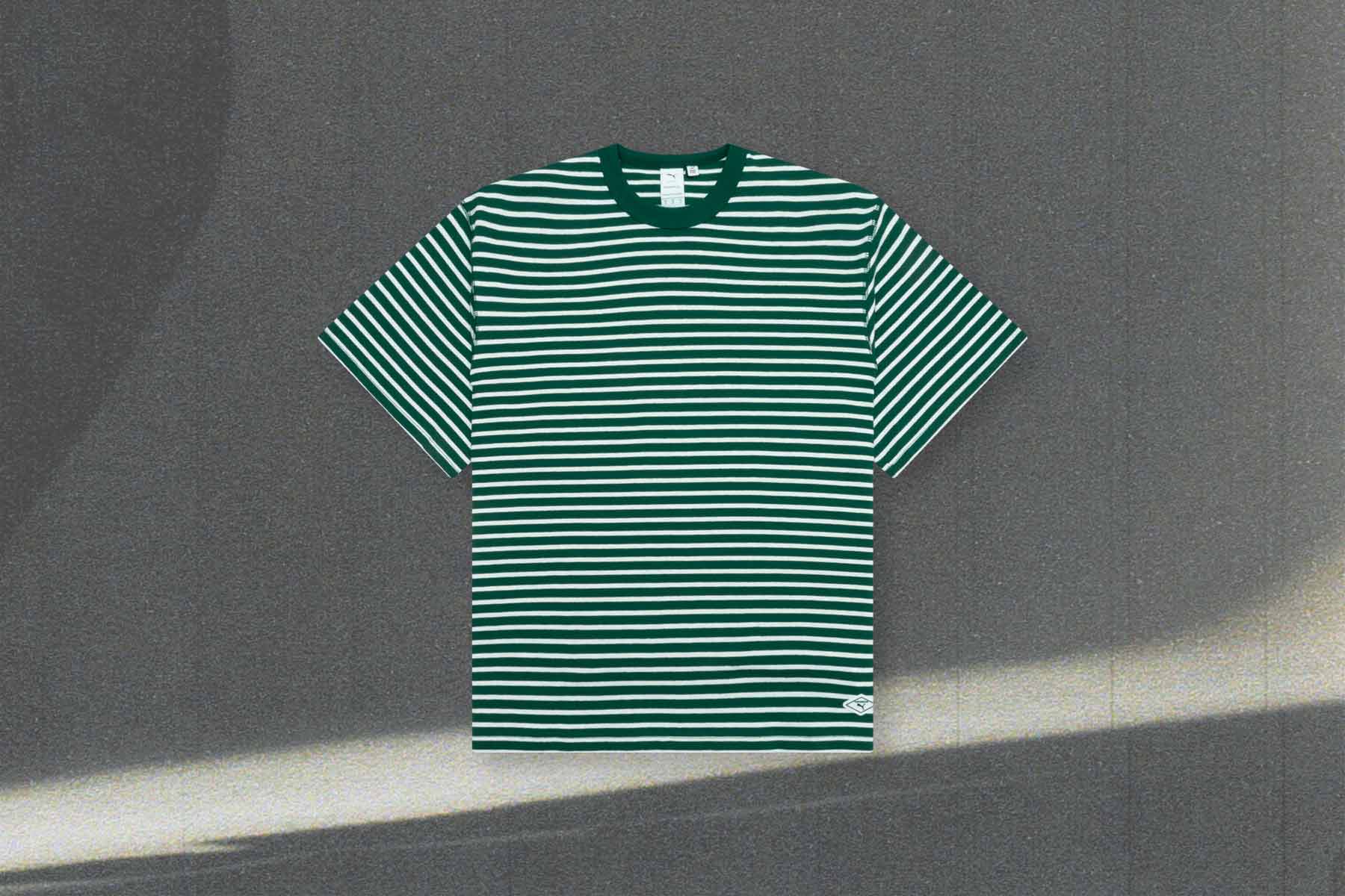 Puma x Nanamica Striped Tee Green