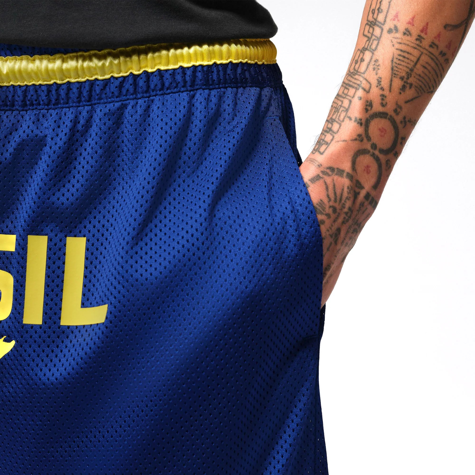 Jordan Mens Brasil Mesh Diamond Shorts Royal Blue