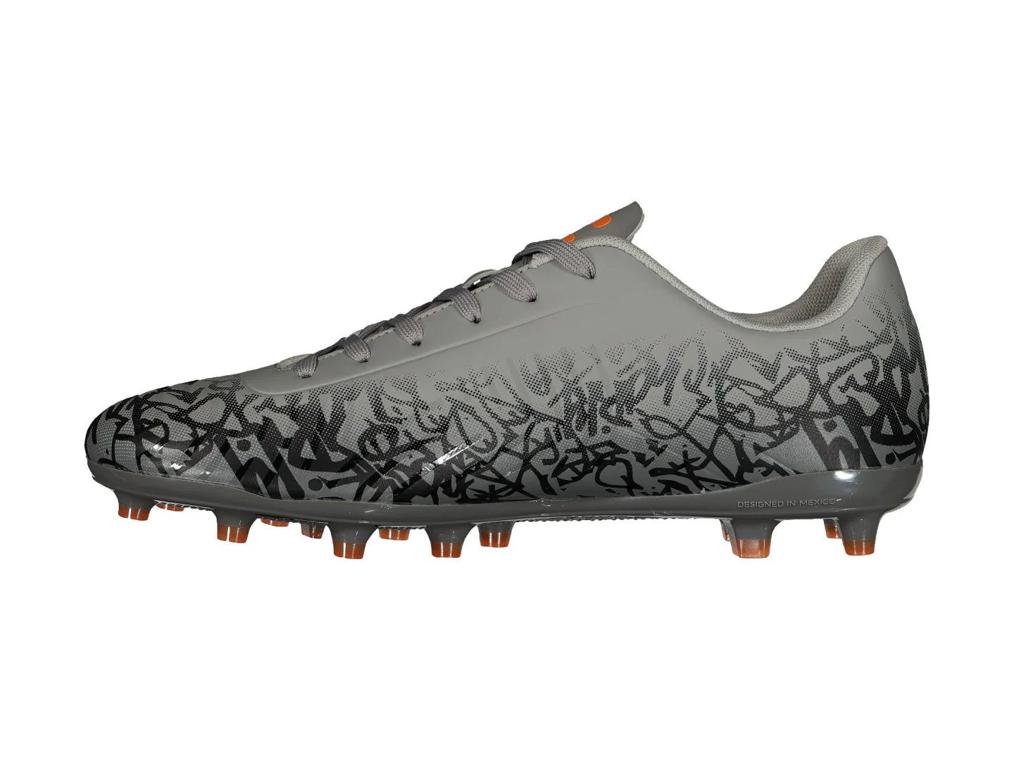 Tenis de Fútbol Charly Gris y Naranja para Hombre