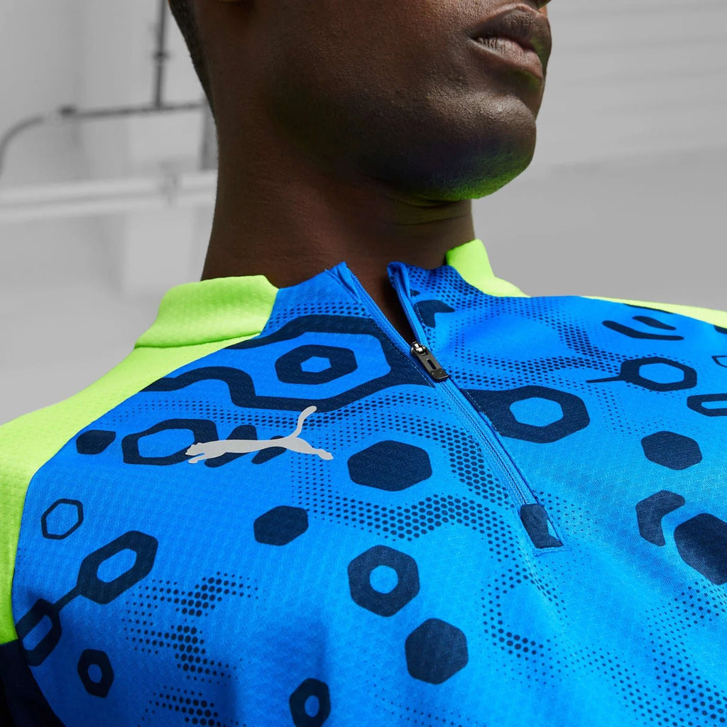 PUMA IndividualCUP 1 4 Zip Top White Red Blue